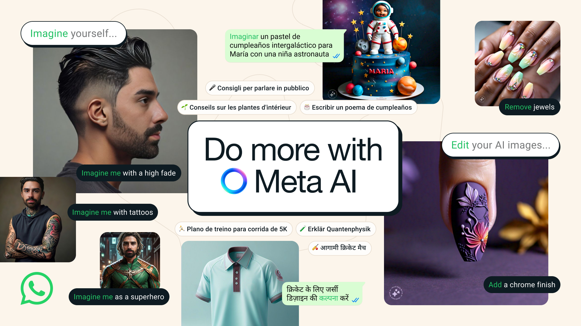 Meta AI 在 WhatsApp 的运用：现已支持更多语言、更具创造力且更加智能